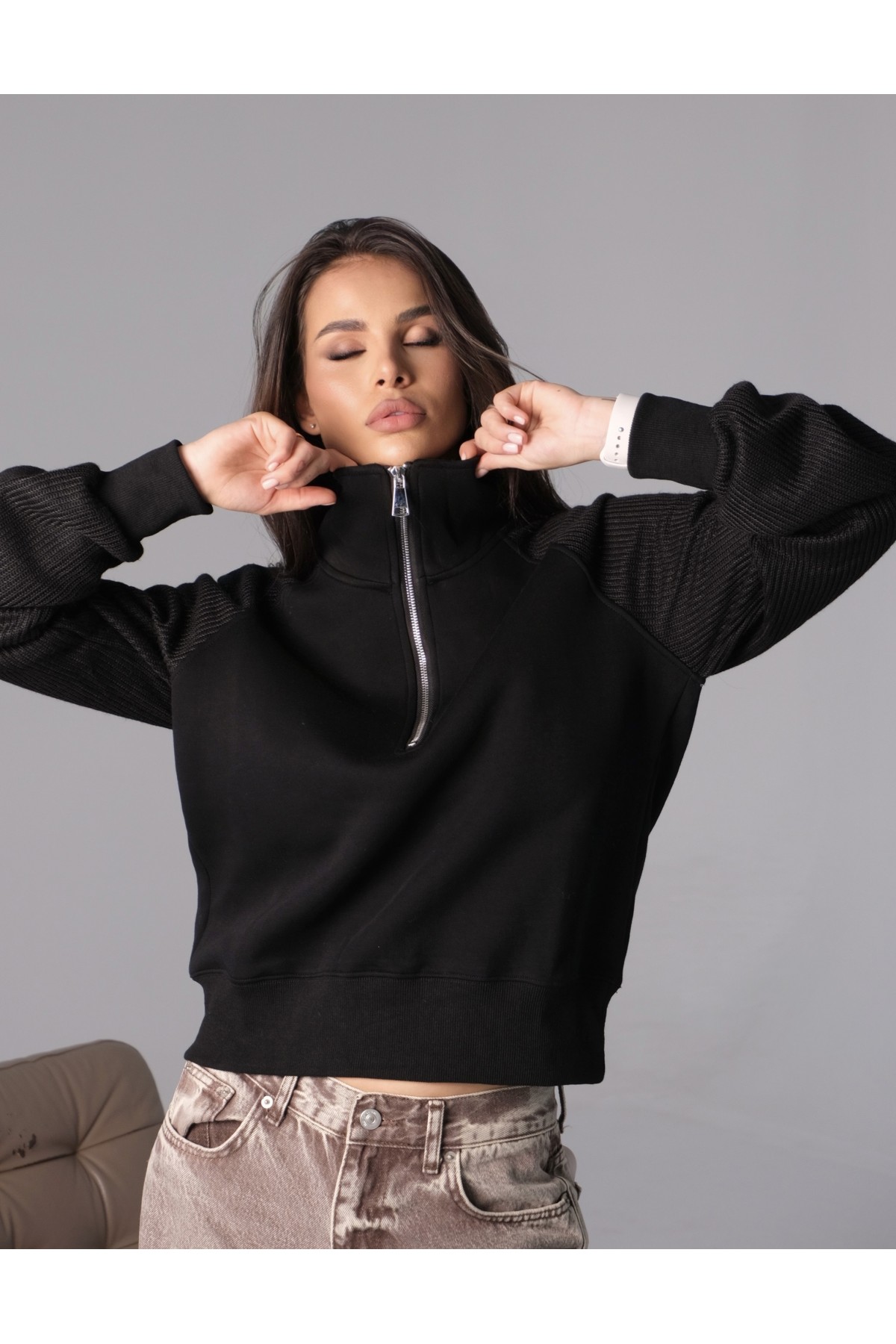 Суитшърт All I Need / Midnight Black