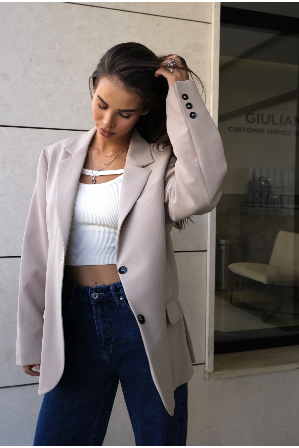 Блейзър Falling for You / Soft Beige Блейзър Falling for You / Soft Beige