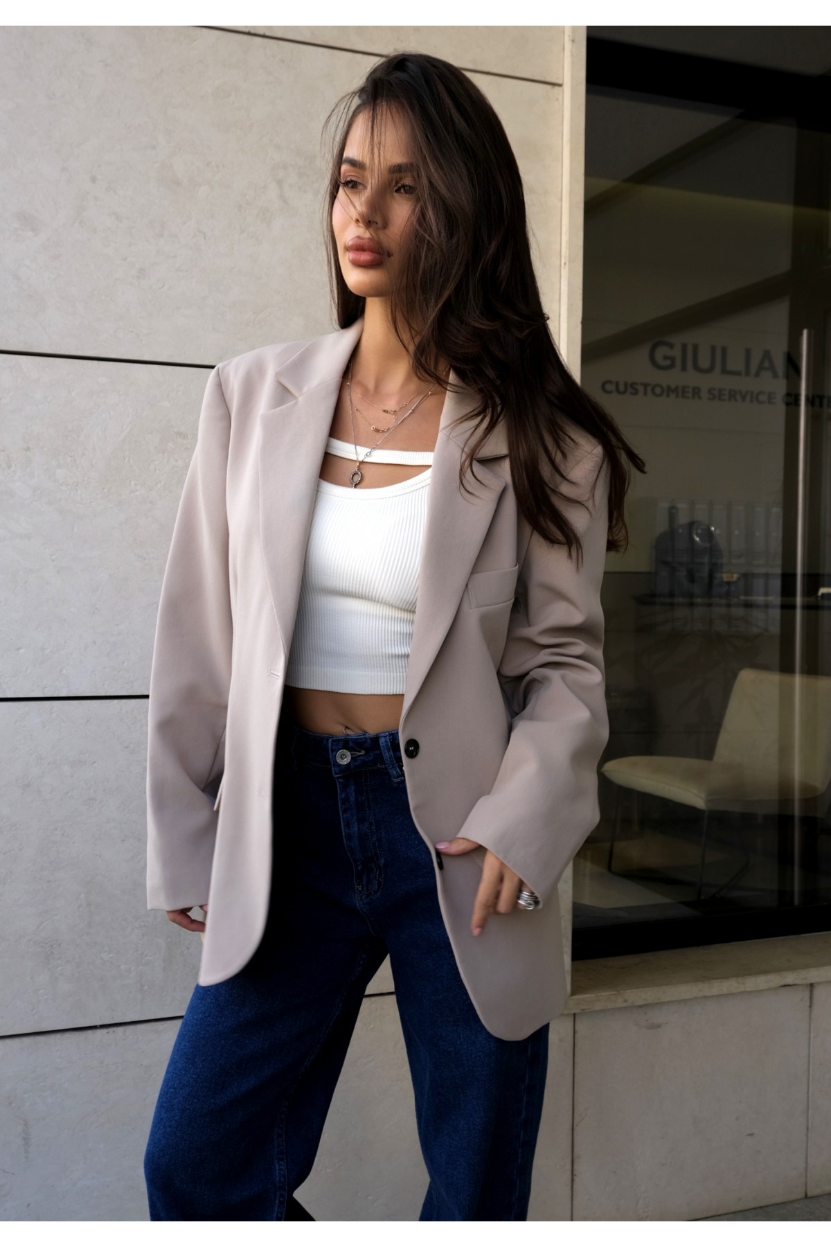 Блейзър Falling for You / Soft Beige Блейзър Falling for You / Soft Beige