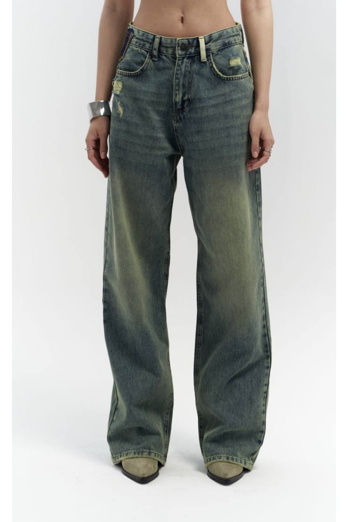 Деним Chasing Sunsets / Vintage Green