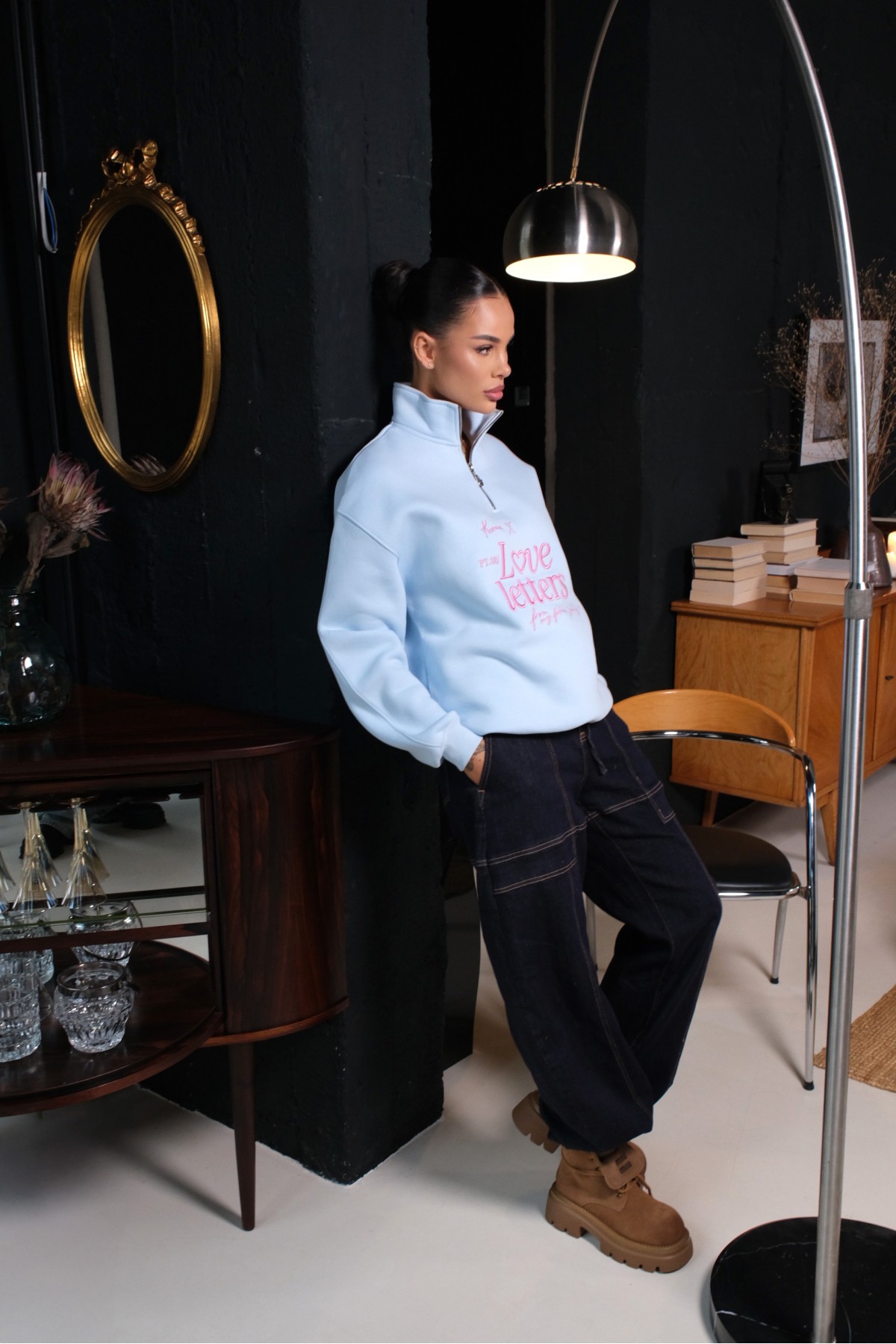 Hoodie LOVE LETTERS / Aura Blue