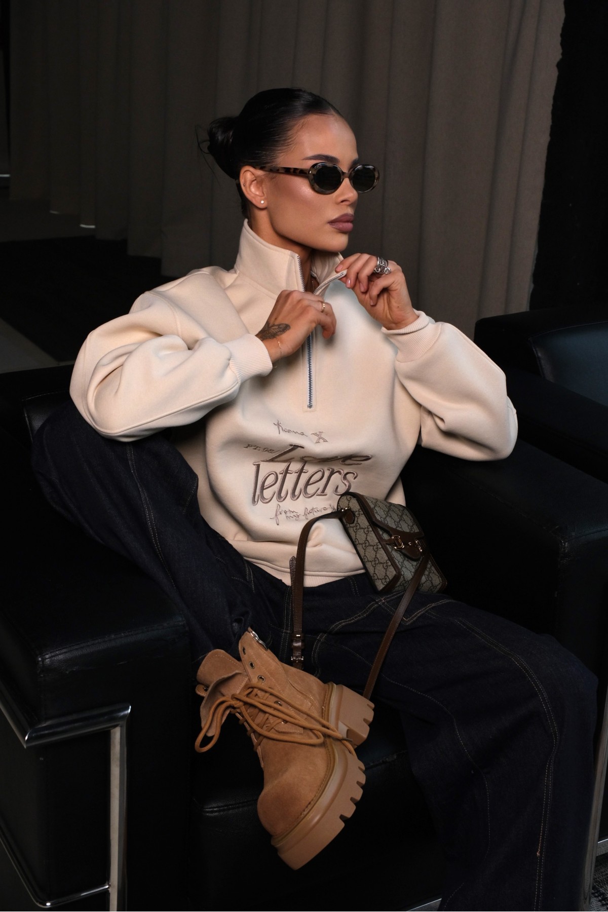 Hoodie LOVE LETTERS / Butter