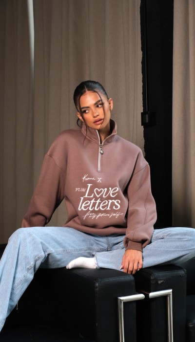 Hoodie LOVE LETTERS / Cocoa