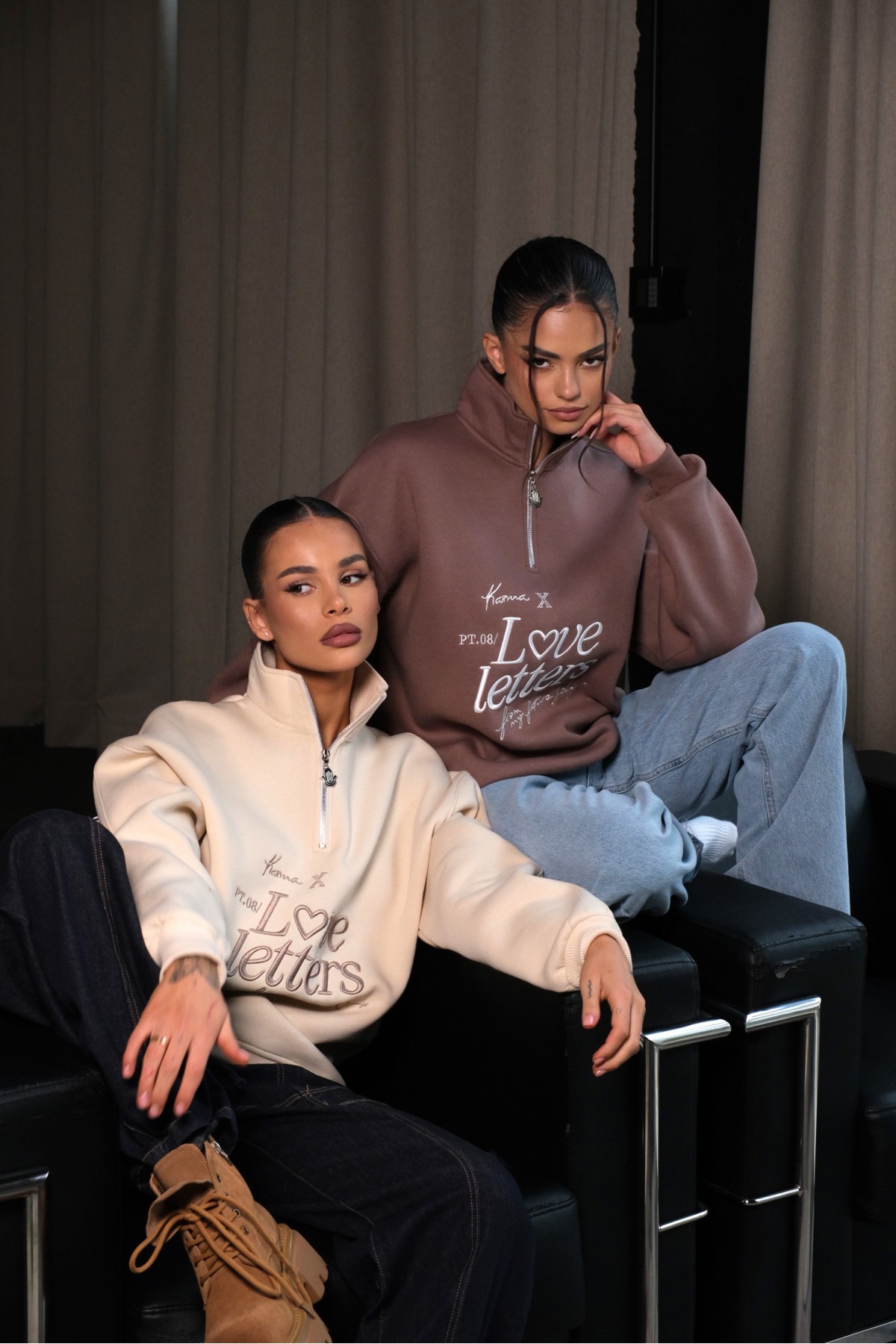 Hoodie LOVE LETTERS / Cocoa