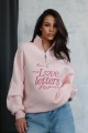Hoodie LOVE LETTERS / Pink Powder