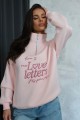 Hoodie LOVE LETTERS / Pink Powder