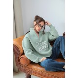 Hoodie LOVE LETTERS / Soft Green