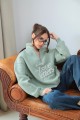Hoodie LOVE LETTERS / Soft Green