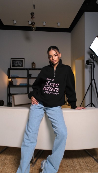Hoodie LOVE LETTERS / The Black