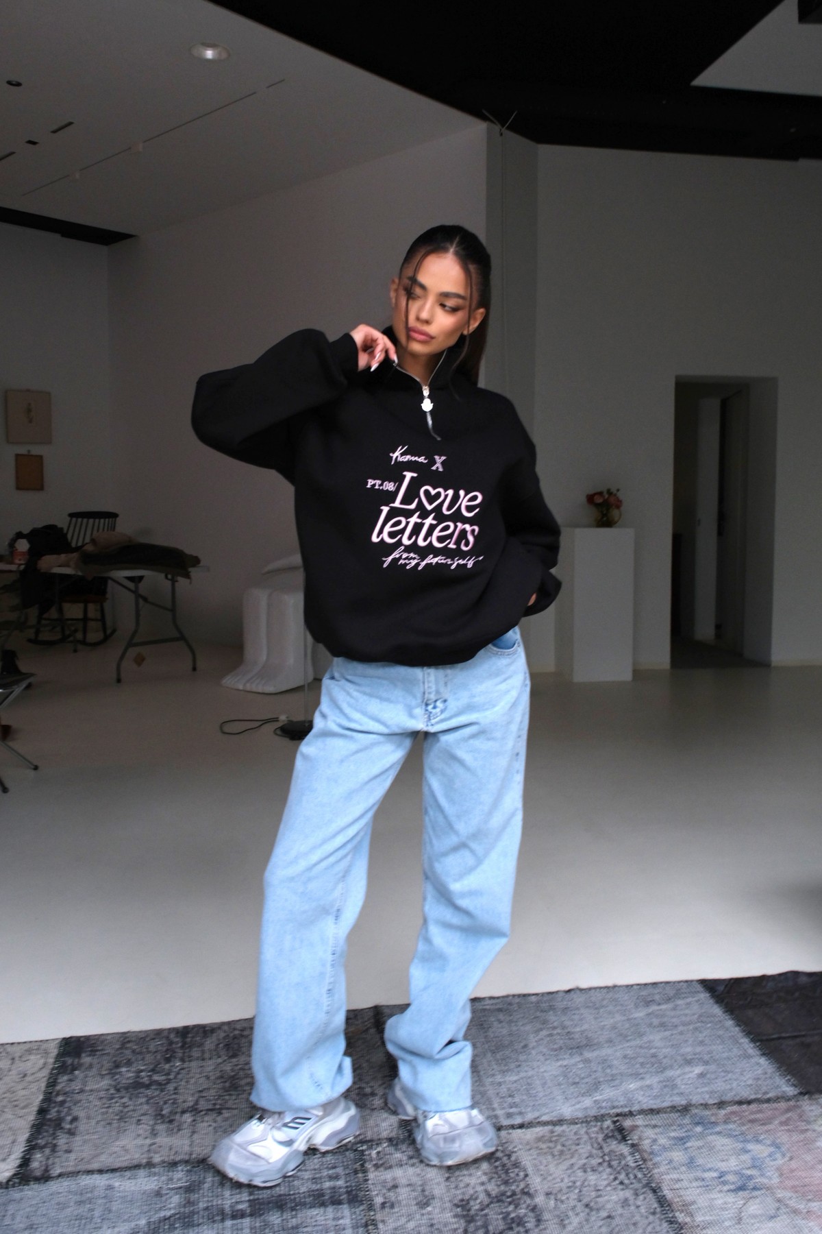 Hoodie LOVE LETTERS / The Black