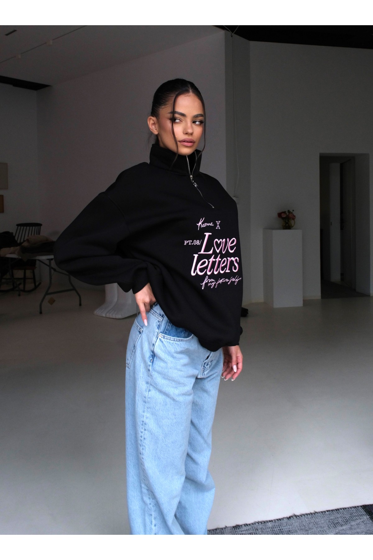 Hoodie LOVE LETTERS / The Black