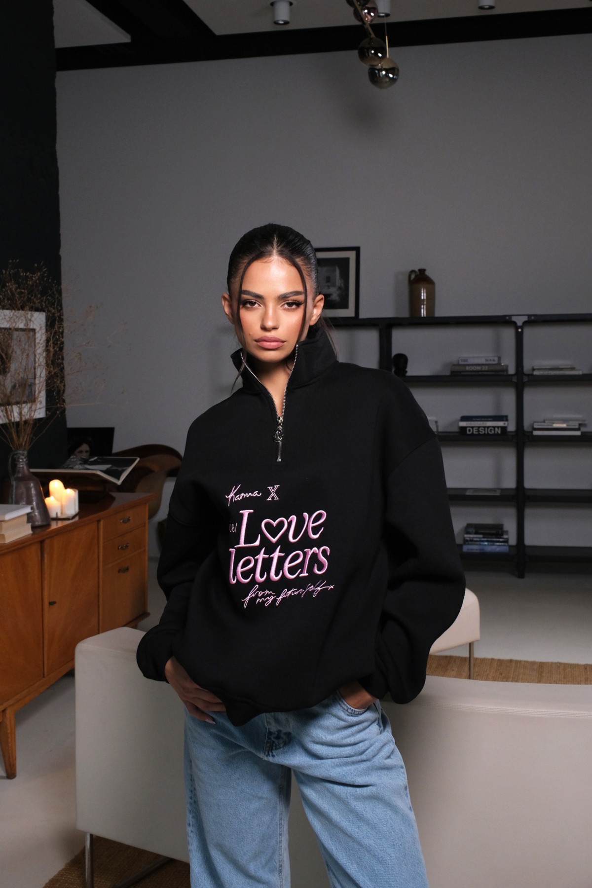 Hoodie LOVE LETTERS / The Black