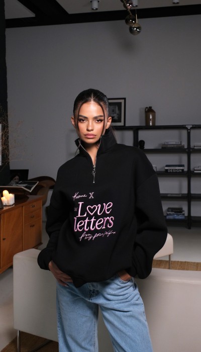Hoodie LOVE LETTERS / The Black
