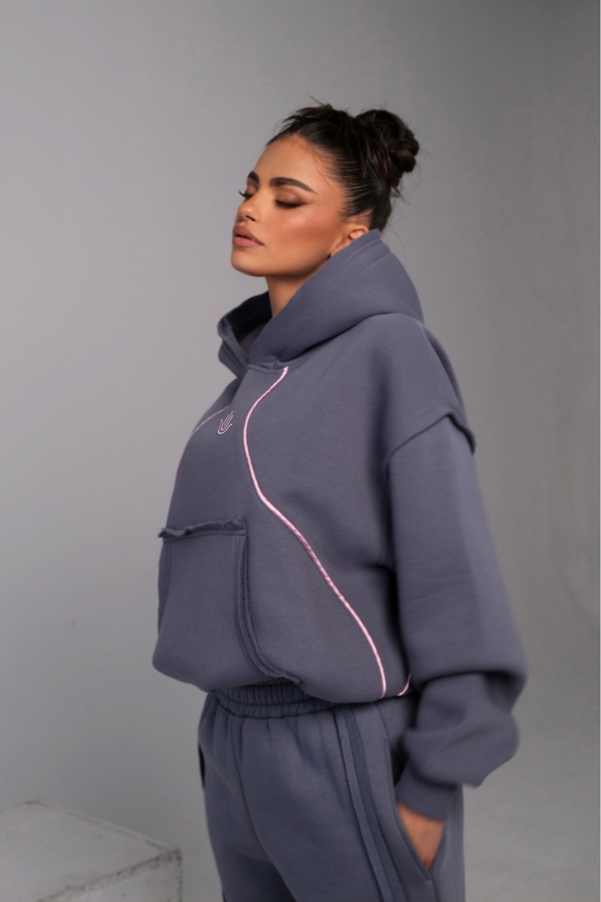 Hoodie GOOD KARMA / Misty Grey