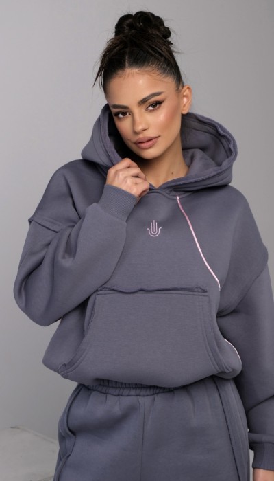 Hoodie GOOD KARMA / Misty Grey