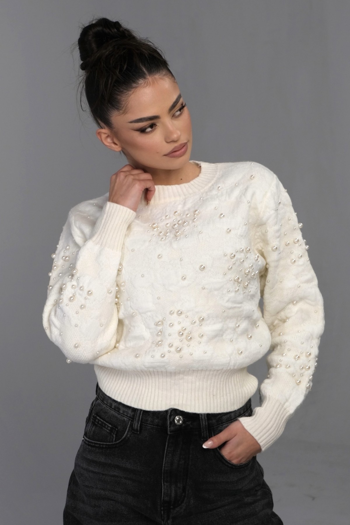 Пуловер Girly Aesthetic / Ecru