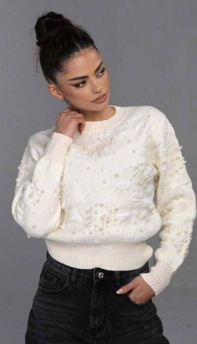 Пуловер Girly Aesthetic / Ecru