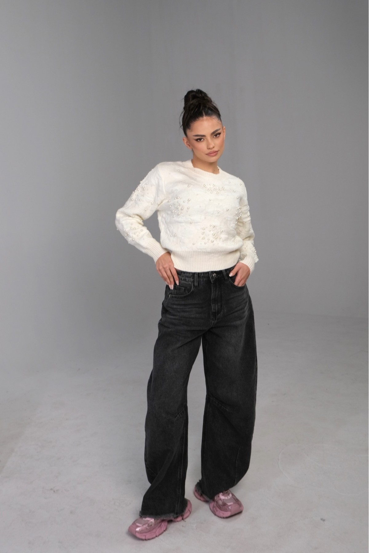 Пуловер Girly Aesthetic / Ecru