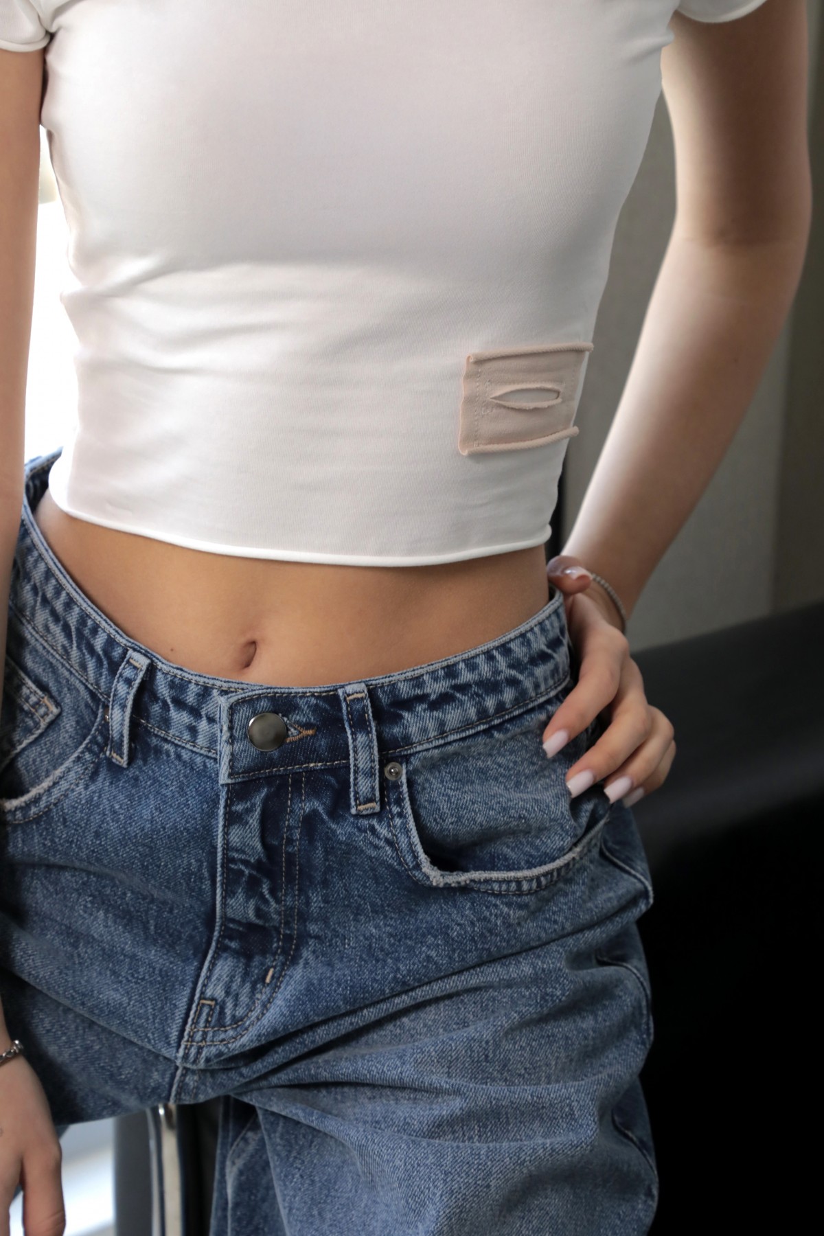 KARMA crop top / Almond