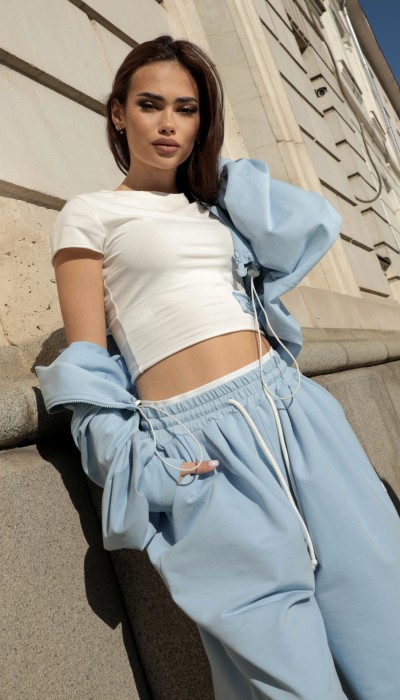 KARMA crop top / Baby Blue