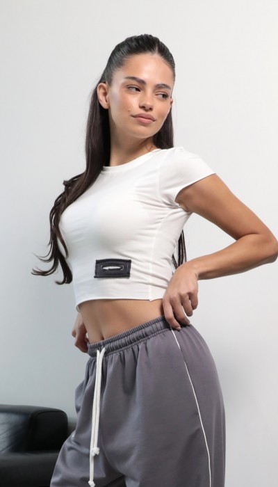 KARMA crop top / Graphite Smoke