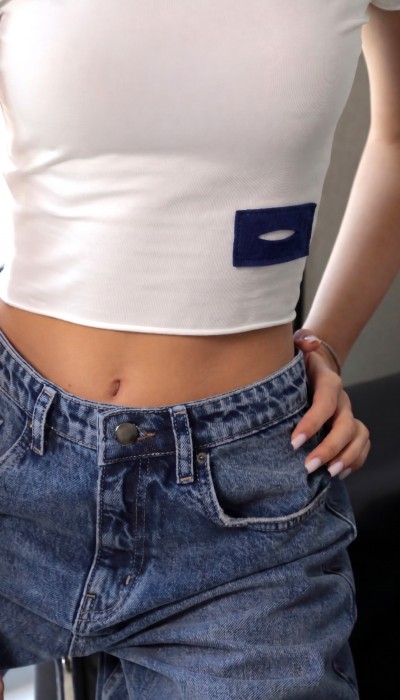 KARMA crop top / Navy Blue