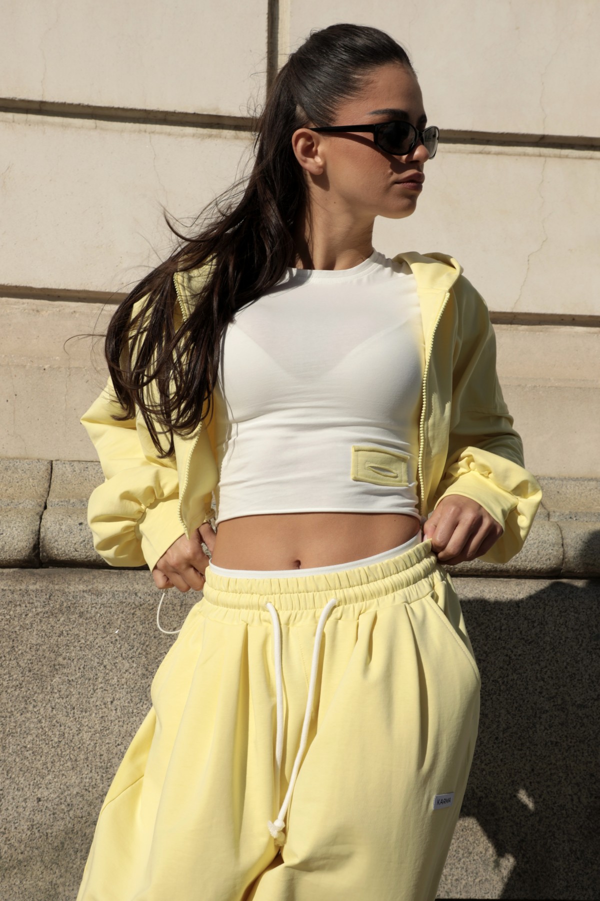 KARMA crop top / Soft Yellow