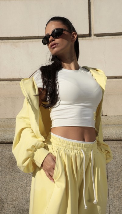 KARMA crop top / Soft Yellow