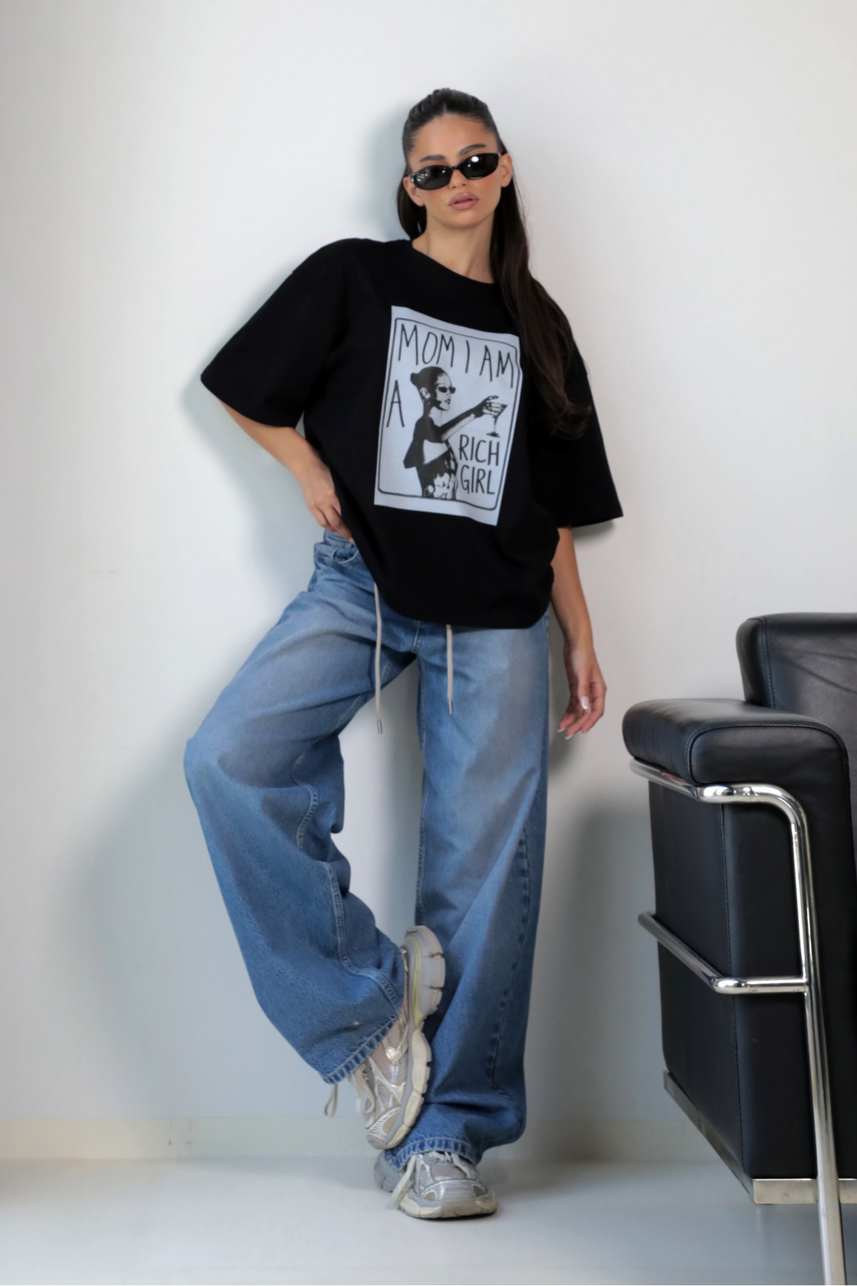 T-shirt Rich Girl / Black