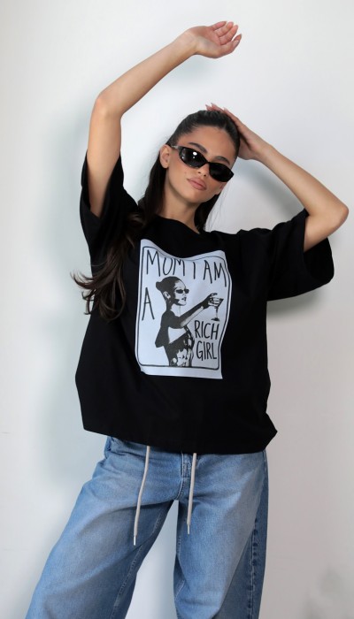 T-shirt Rich Girl / Black