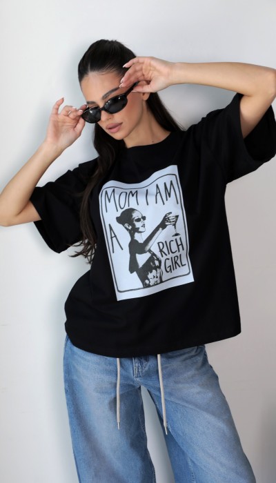 T-shirt Rich Girl / Black