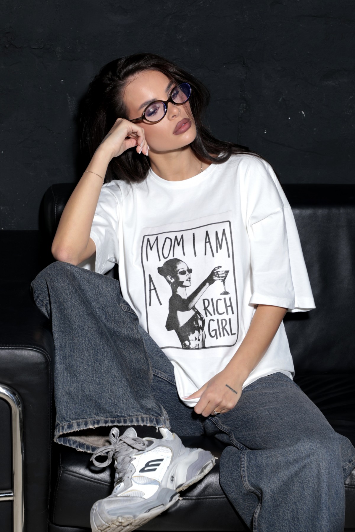 T-shirt Rich Girl / White