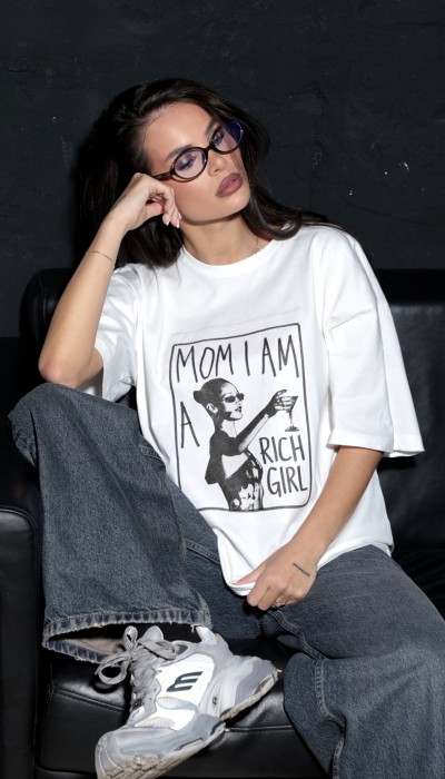 T-shirt Rich Girl / White